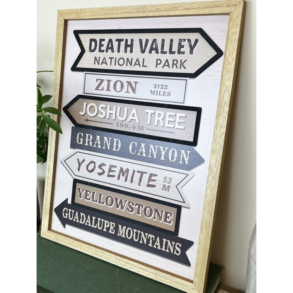 Retro Wanderlust National Parks Ashland Decor NWT Wood Wall Decor 15” /Outdoors